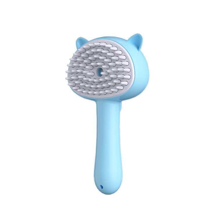 Rechargeable Pet Grooming Brush with Mist – Self-Cleaning for Cats & Dogs